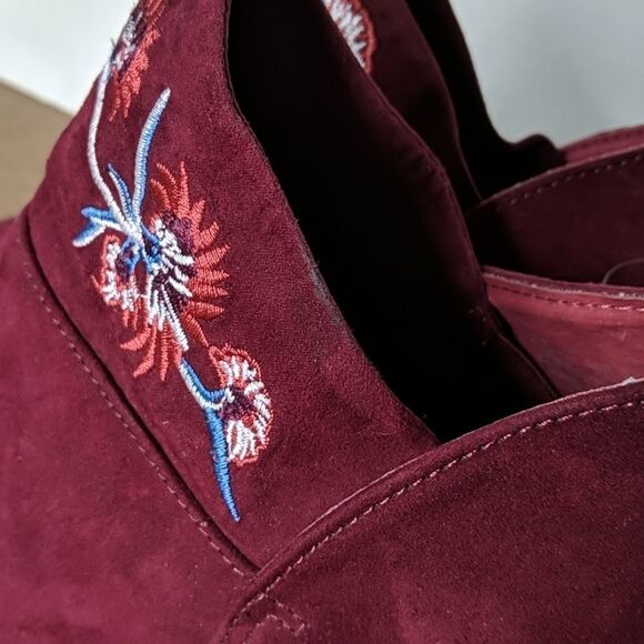 Carlos by Carlos Santana Jazlyn Boho Embroidered Suede Peep Toe Ankle Boots New - Picture 12 of 13